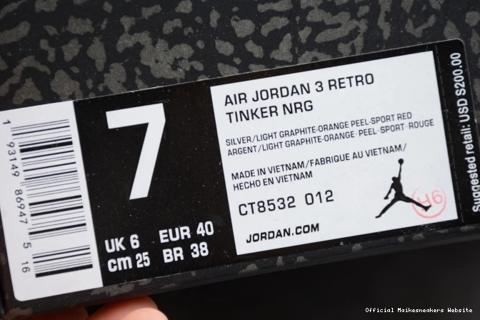 Official Maikesneakers Air Grey Cool (2021) Jordan 3 CT8532-012 Retro 0730